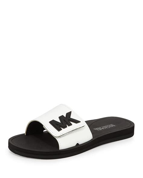 michael kors white slide|michael kors slides men.